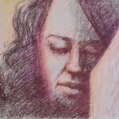 pastel on paper