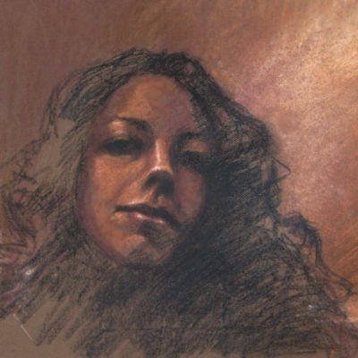 pastel on paper