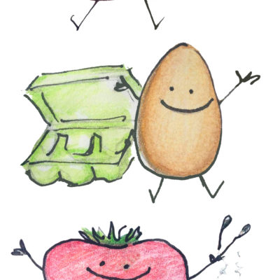 hand-drawn logo's: ketchup, mayonnaise and bbq-sauce