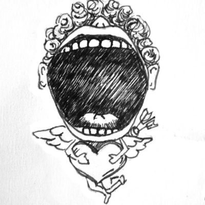 Hand-drawn and designed character: Cupid